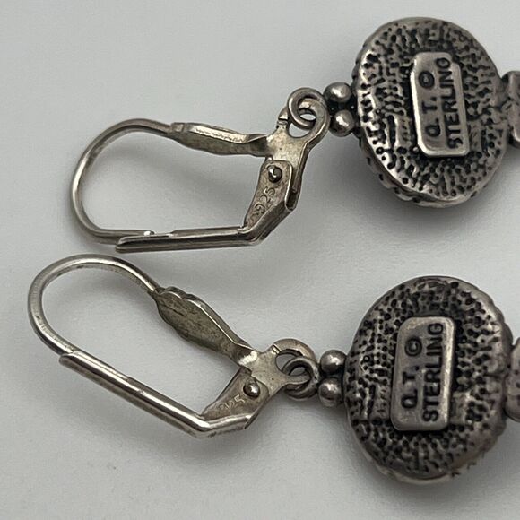 Quoc Turquoise Inc QT Sterling 925 Silver Lapis Lazuli Dangle Earrings - Picture 8 of 8